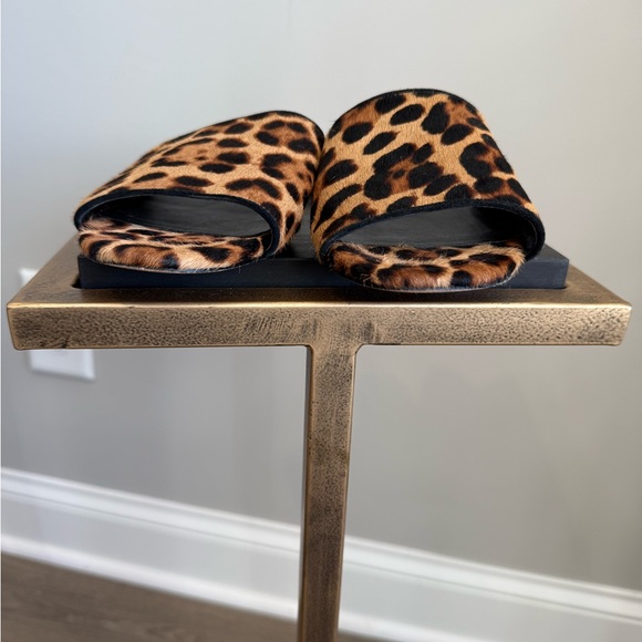 J.Crew Leopard Print Calf Hair Slide Sandals - Picture 5 of 11